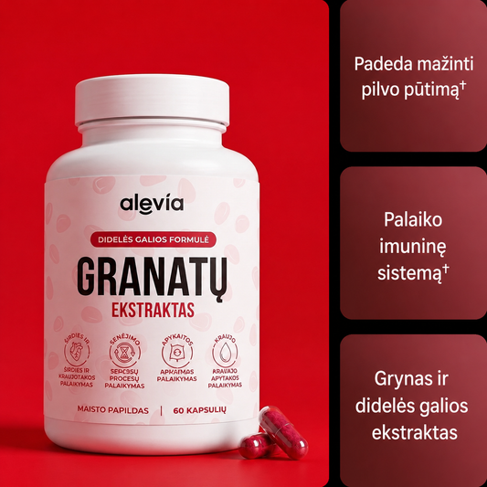 Ekologiško granatų ekstrakto kapsulės