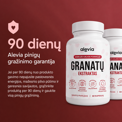 Ekologiško granatų ekstrakto kapsulės