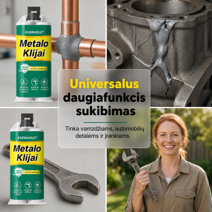 Didelio stiprumo AB metalo remonto klijai