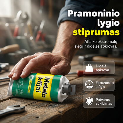 Didelio stiprumo AB metalo remonto klijai