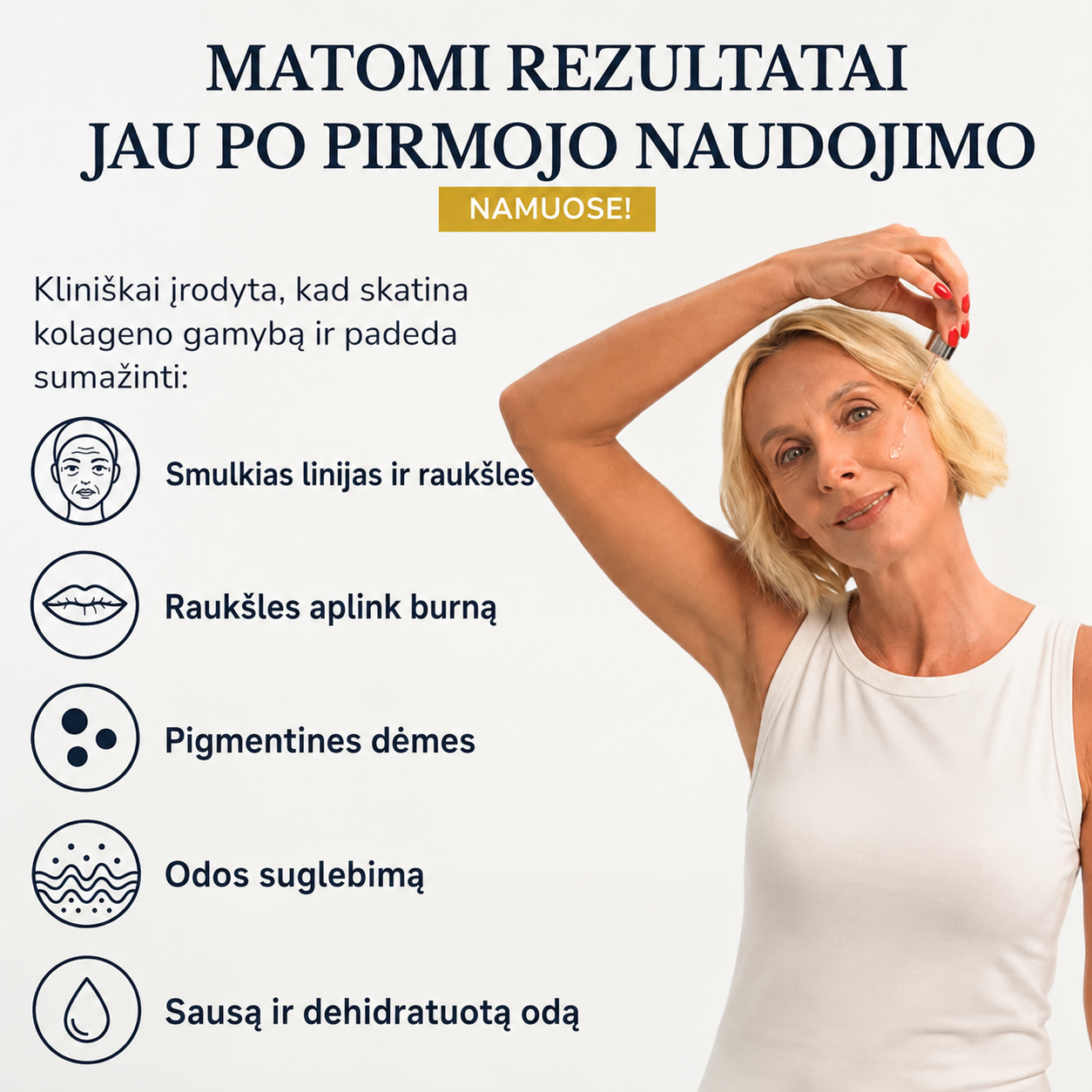 Julie Cosmétique™ senėjimą stabdantis serumas