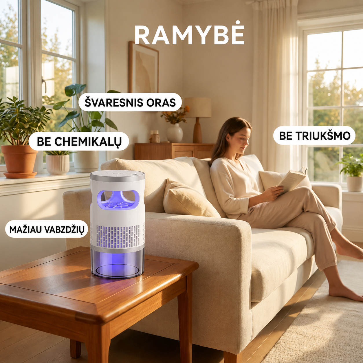 🦟 Skraidančių vabzdžių gaudyklė patalpoms 🏡
